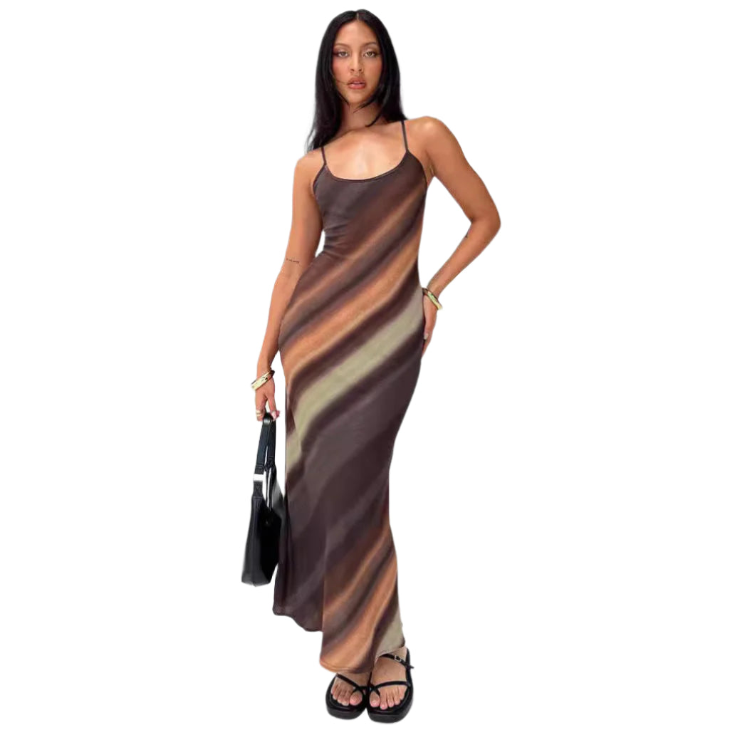 Natalia - Elegante Farbverlauf Maxikleid