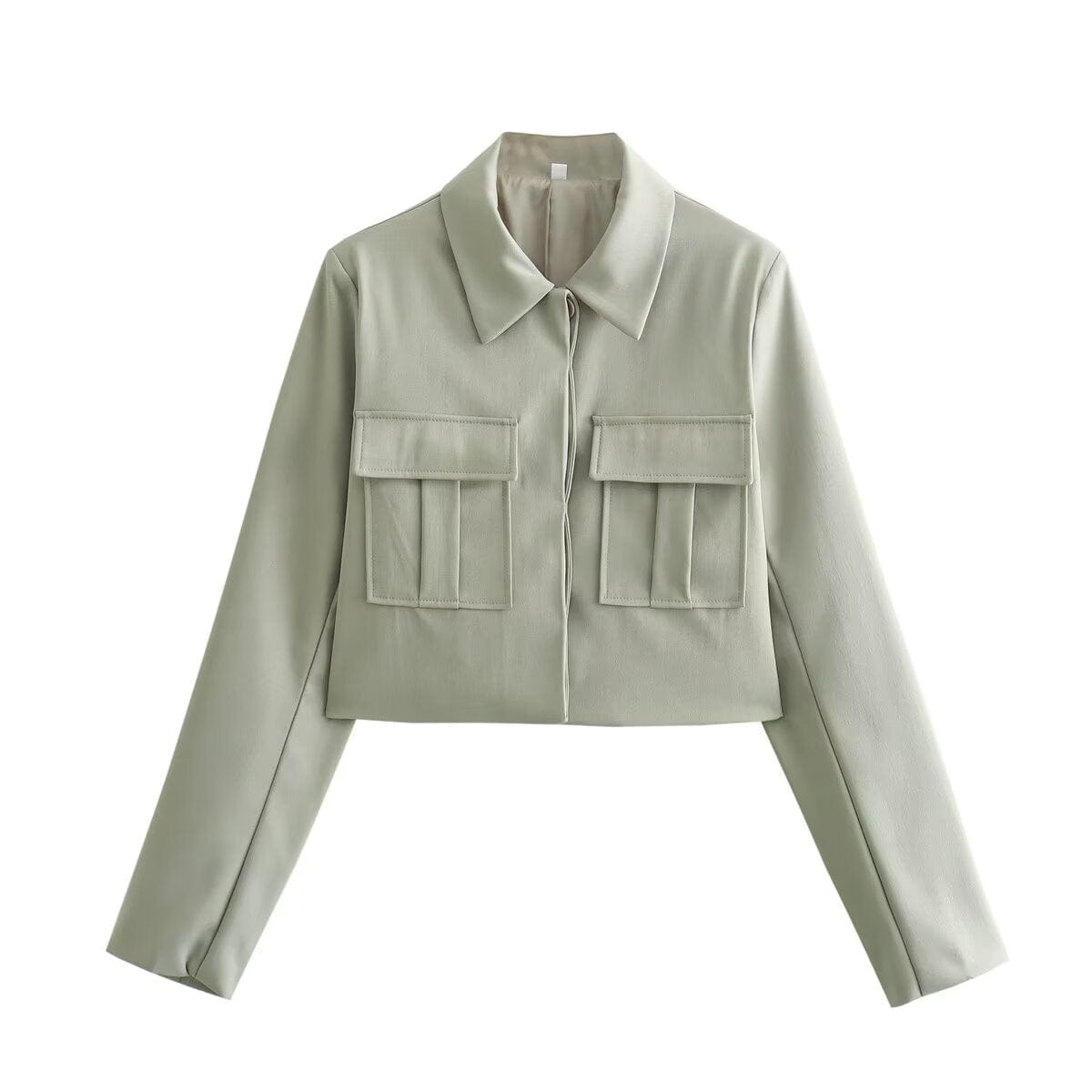 Adelheid – Conjunto de blazer de manga larga con bolsillos y pantalón de corte ancho