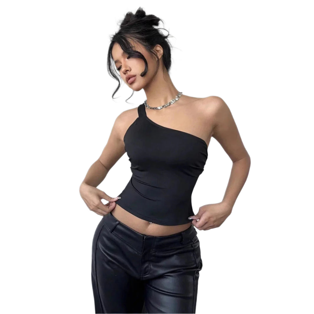 Ayla - Tanktop mit asymmetrischem Ausschnitt