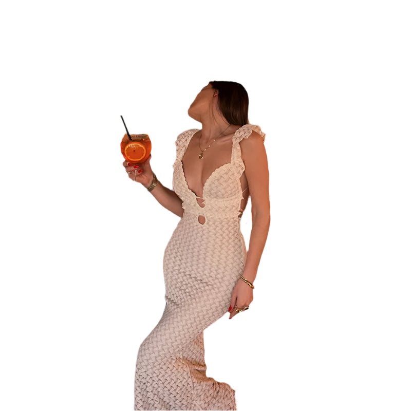 Mira-rose - Vestido bodycon innovador con escote