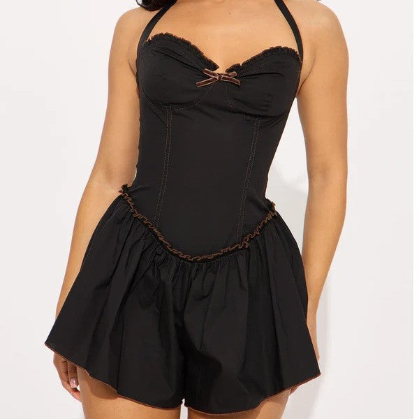 Kaylee - traje de baño con sofisticado look de corsé y falda amplia