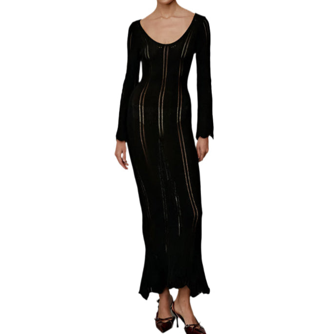 Zaria - Elegante vestito a maglia con maniche larghe