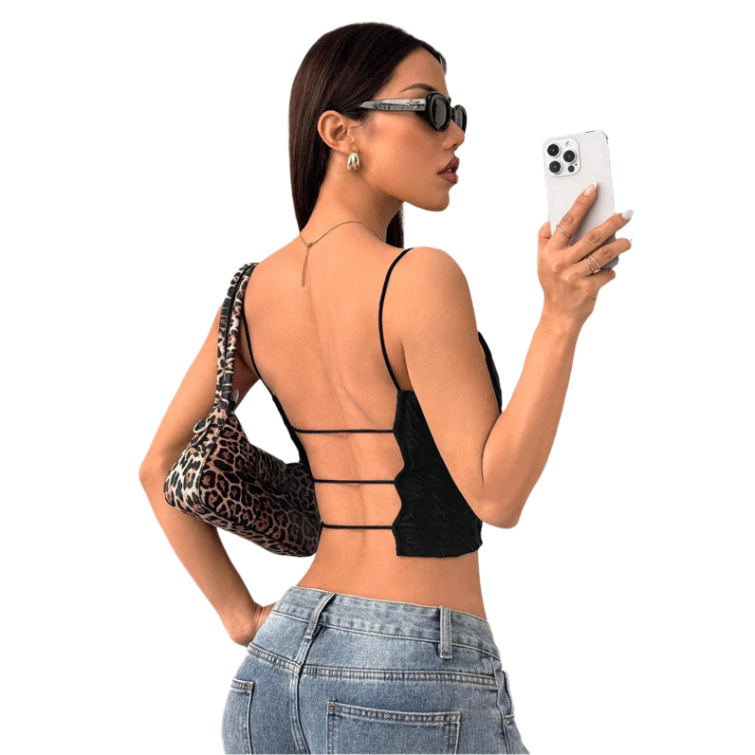 Zaria - Top con tirantes finos tipo espagueti