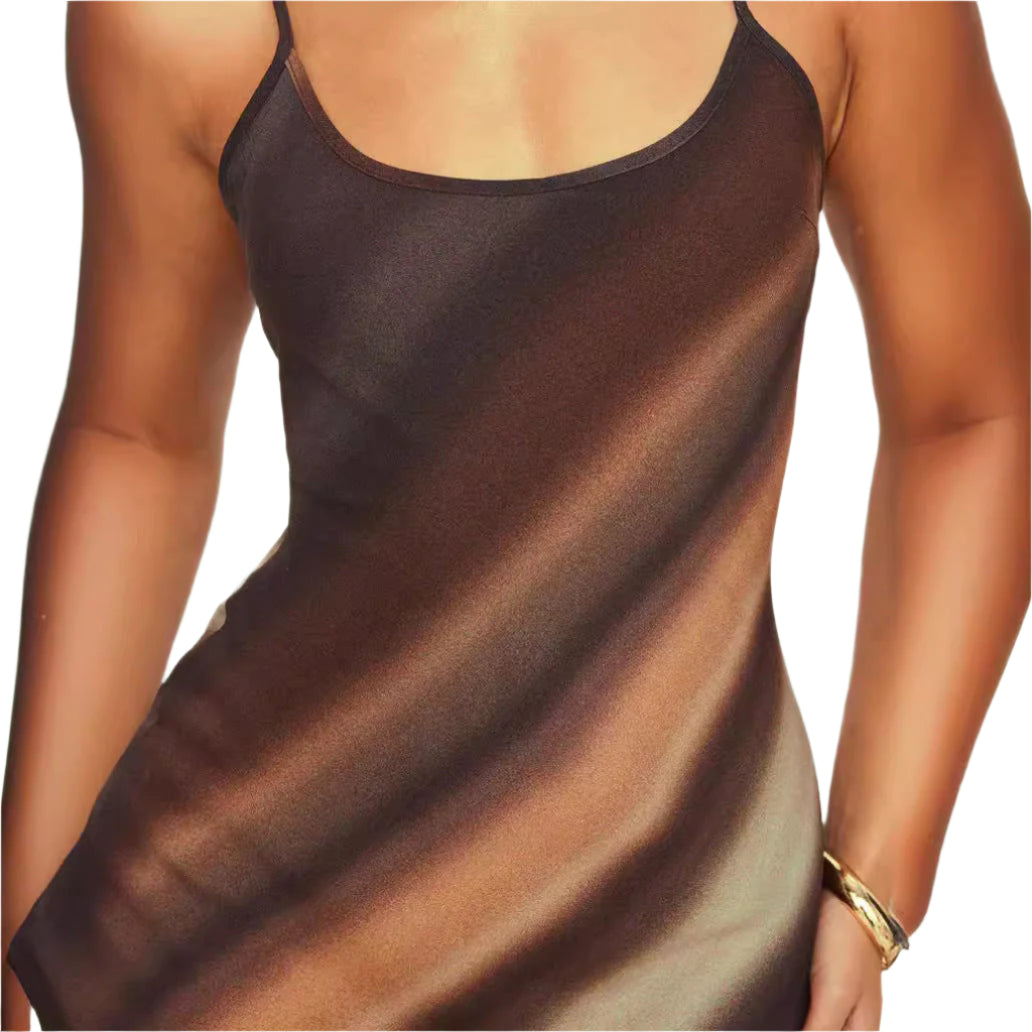 Natalia - Vestido largo elegante con degradado de color