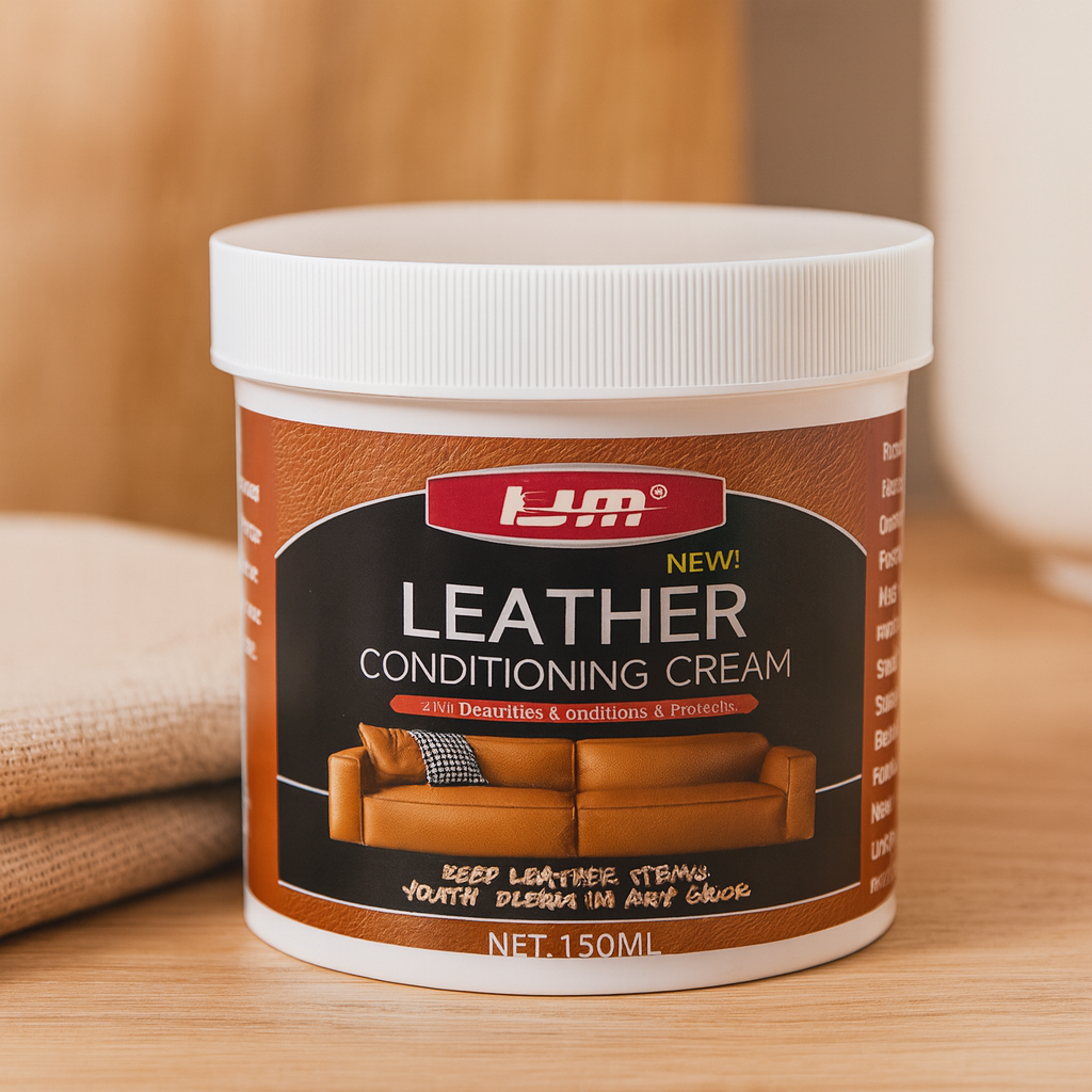 PureGloss | Lederpflege-Set mit Polierschwamm für Schuhe, Taschen, Autositze und Jacken