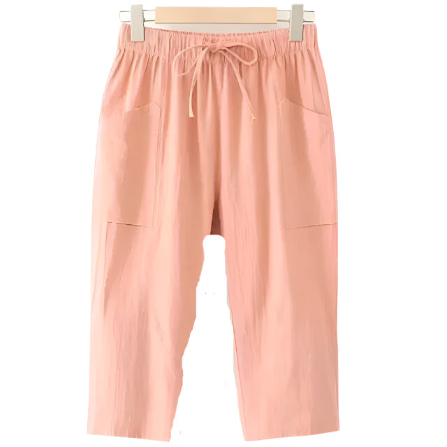 Janice – Pantalones de lino aireados con ajuste elegante