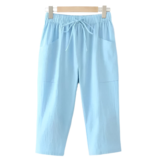 Janice – Pantalones de lino aireados con ajuste elegante