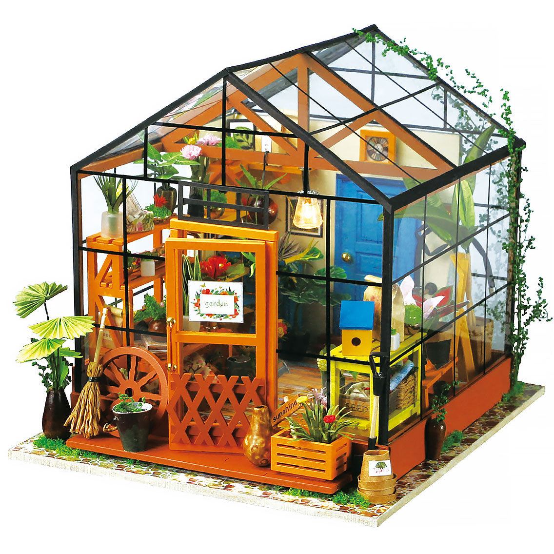 MiniVerde - Detailliertes Miniatur-Gewächshaus-Bausatz