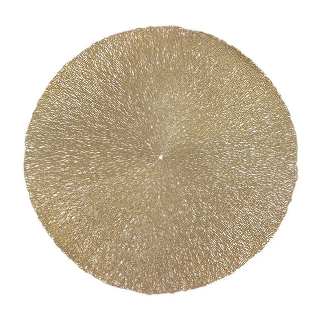 LuxuriaDining - Runde metalliske dækkeservietter