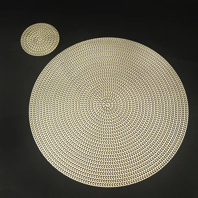 LuxuriaDining - Runde metalliske dækkeservietter