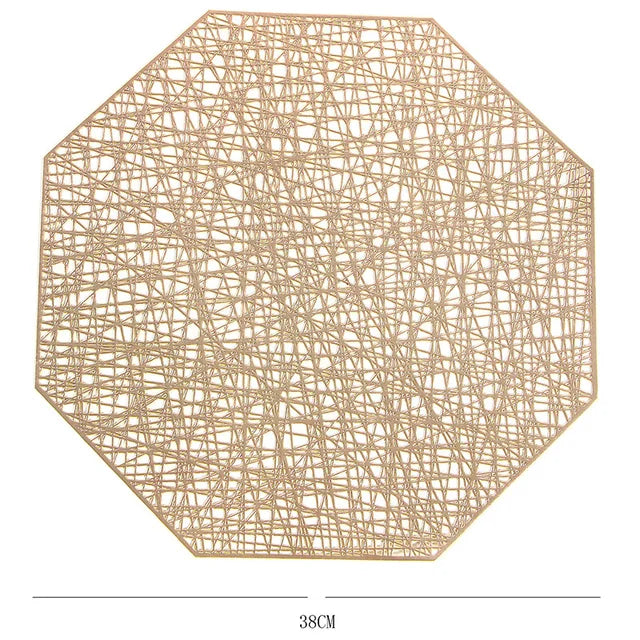 LuxuriaDining - Runde metalliske dækkeservietter