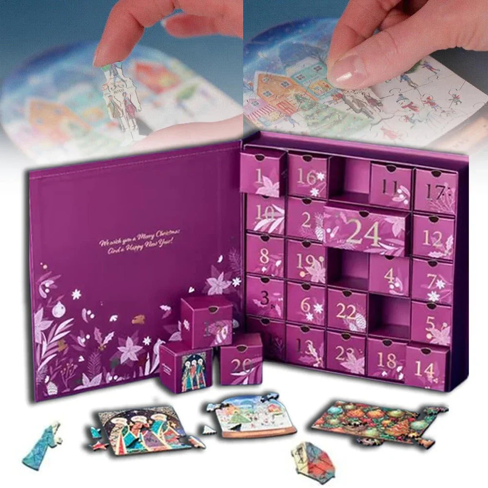 24-tägiger Weihnachts-Puzzle-Adventskalender