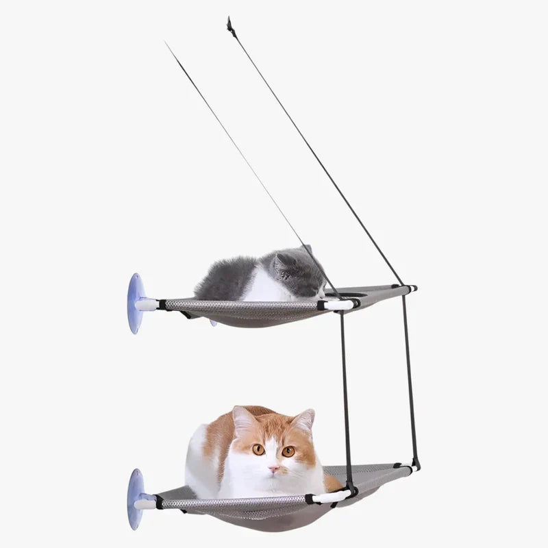 SunnyPaws - Fenster montiertes Katzenbett mit Saugnäpfen