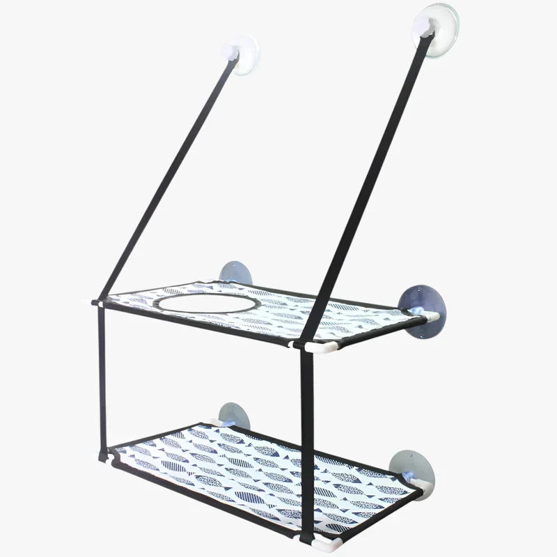 SunnyPaws - Fenster montiertes Katzenbett mit Saugnäpfen