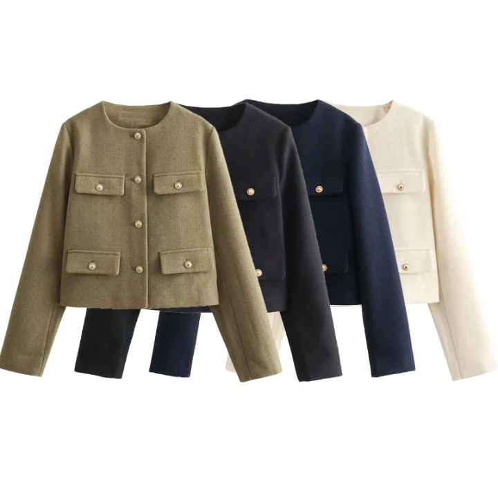 Janelle – Vintage Cropped Jacke