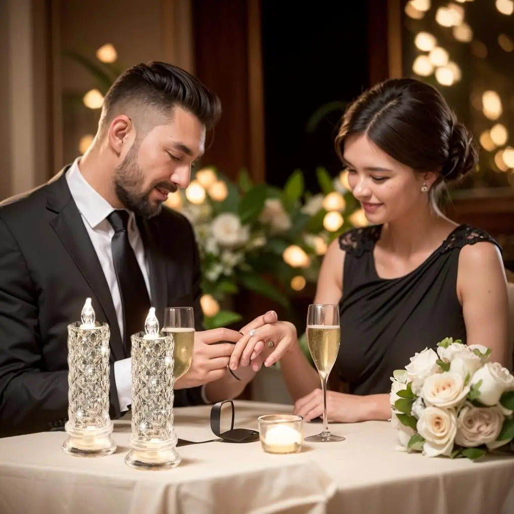 Krystallys LED-Lampe batteriebetriebene Laterne Nachtlicht