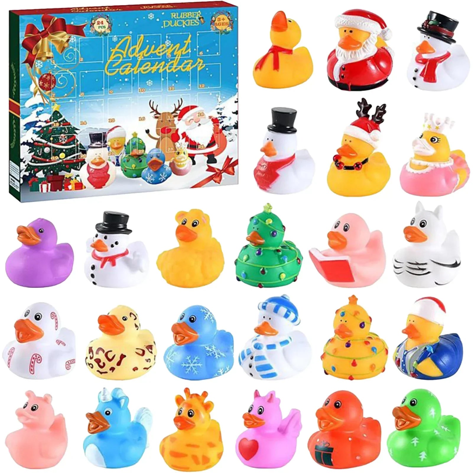 Weihnachts-Countdown Gummiente-Adventskalender