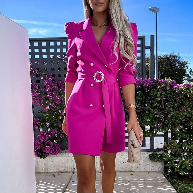 Sienna Elegantes Langarmkleid – Femininer Stil mit schmeichelnder Taille