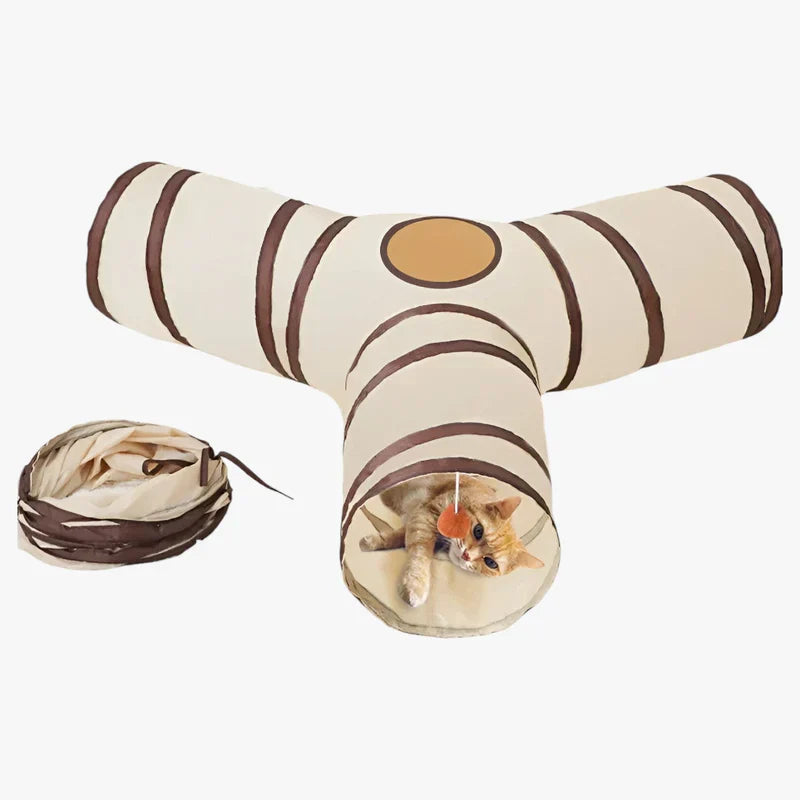 WhiskTrail – Zusammenklappbarer Katzentunnel mit mehreren Bahnen und Durchblicköffnungen