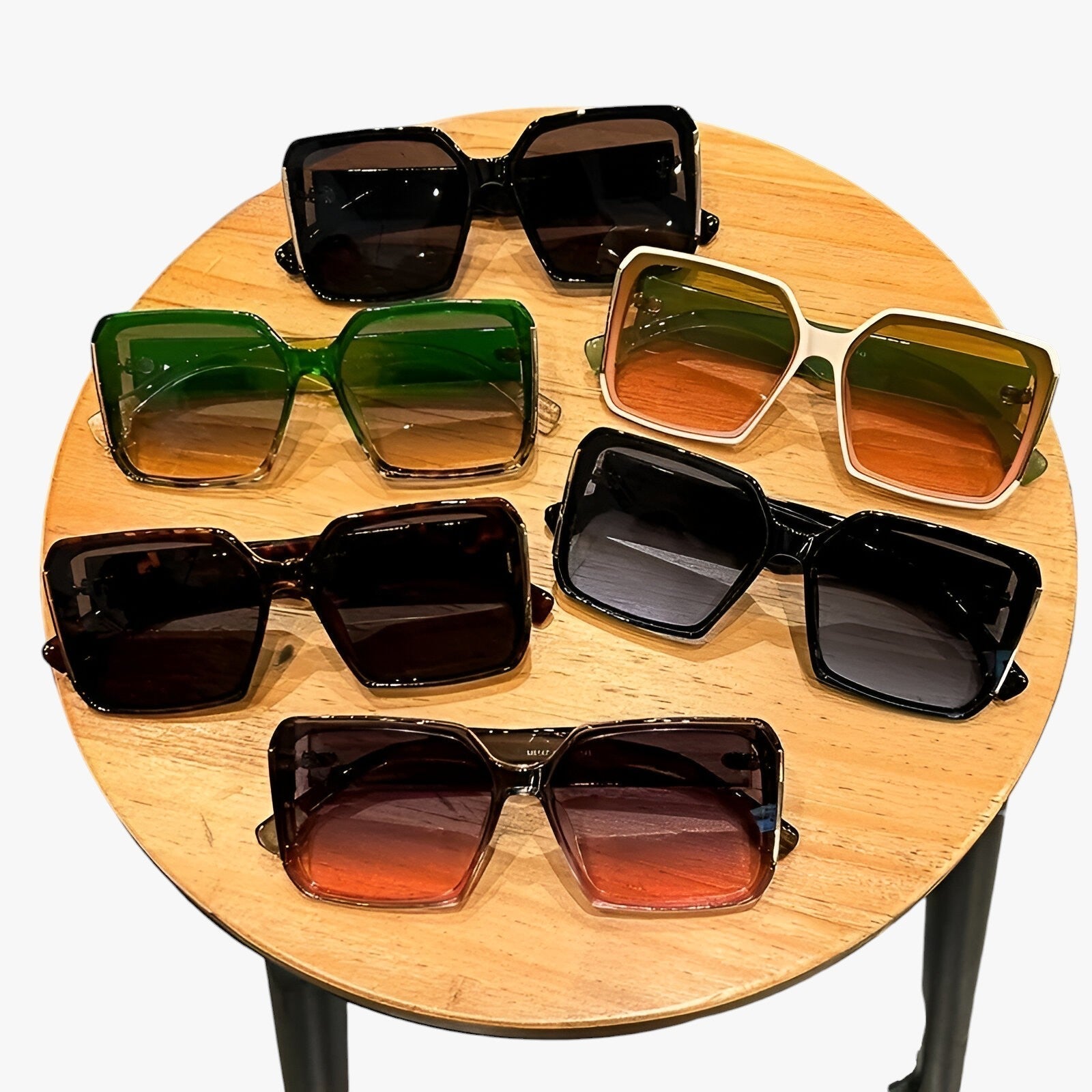 Elisabeth - Schicke übergroße quadratische Sonnenbrillen