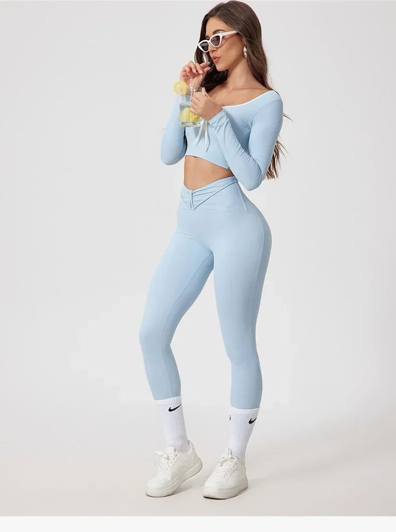 Danica - Conjunto de top deportivo y leggings