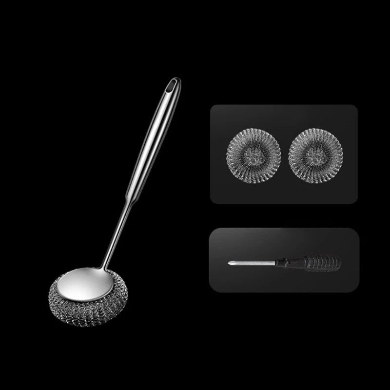 ScrubEase - Pfannenreinigungsbürste mit langem Stiel