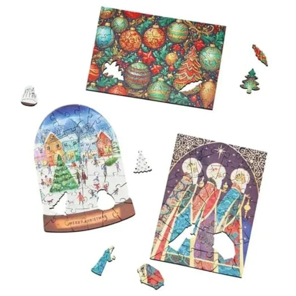 Calendario de adviento de rompecabezas navideño de 24 días