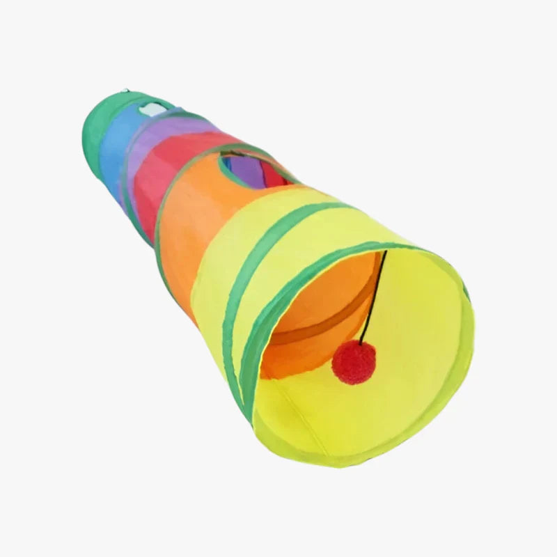 WhiskTrail – Zusammenklappbarer Katzentunnel mit mehreren Bahnen und Durchblicköffnungen