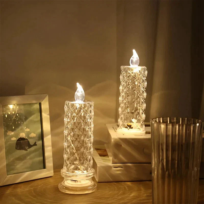 Projektionsrose Muster simulierte flammlosen Teelichter