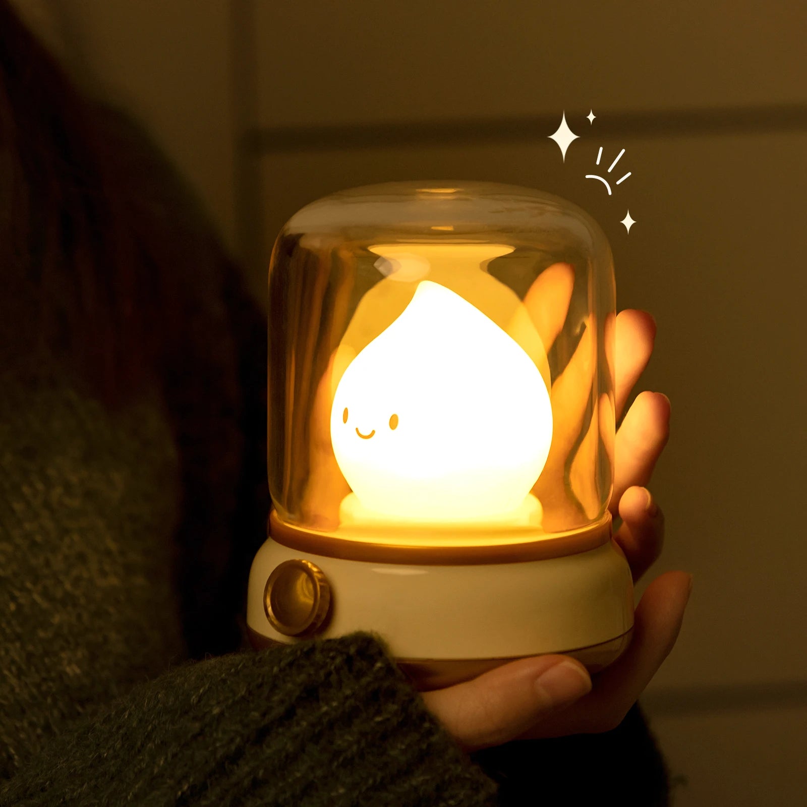 FlameFlicker - Mini wiederaufladbare Tischlampe mit Glüheffekt