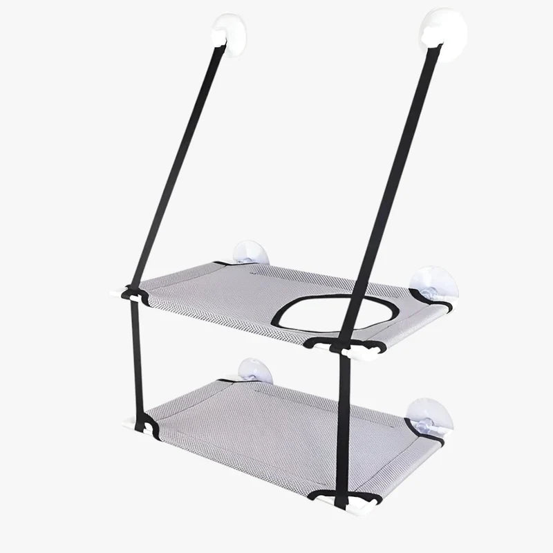 SunnyPaws - Fenster montiertes Katzenbett mit Saugnäpfen