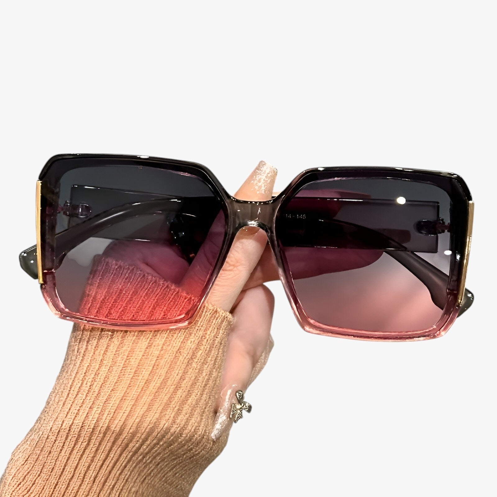 Elisabeth - Schicke übergroße quadratische Sonnenbrillen