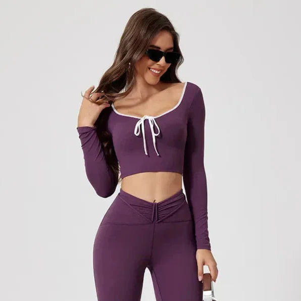 Danica - Conjunto de top deportivo y leggings