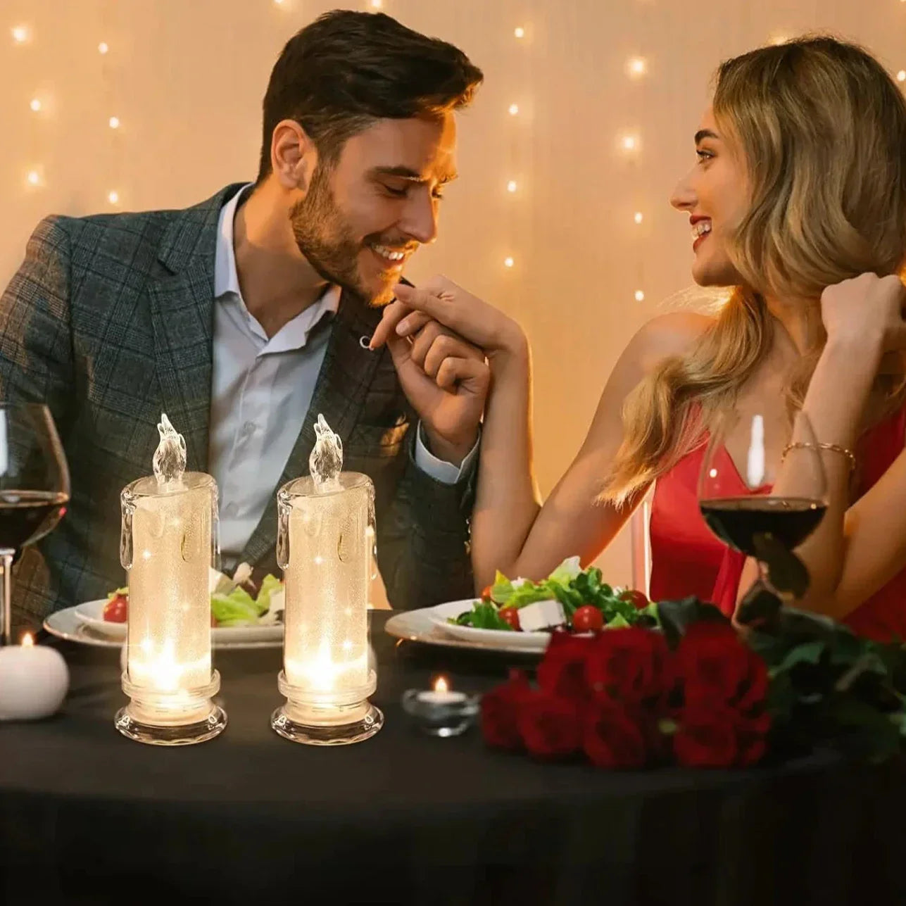 Krystallys LED-Lampe batteriebetriebene Laterne Nachtlicht