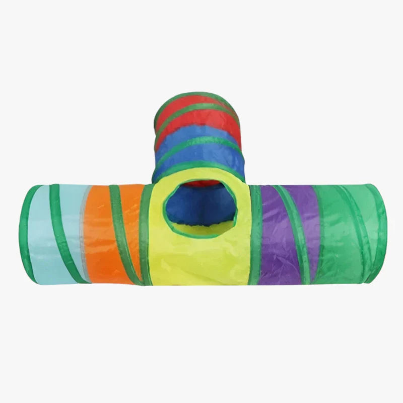 WhiskTrail – Zusammenklappbarer Katzentunnel mit mehreren Bahnen und Durchblicköffnungen