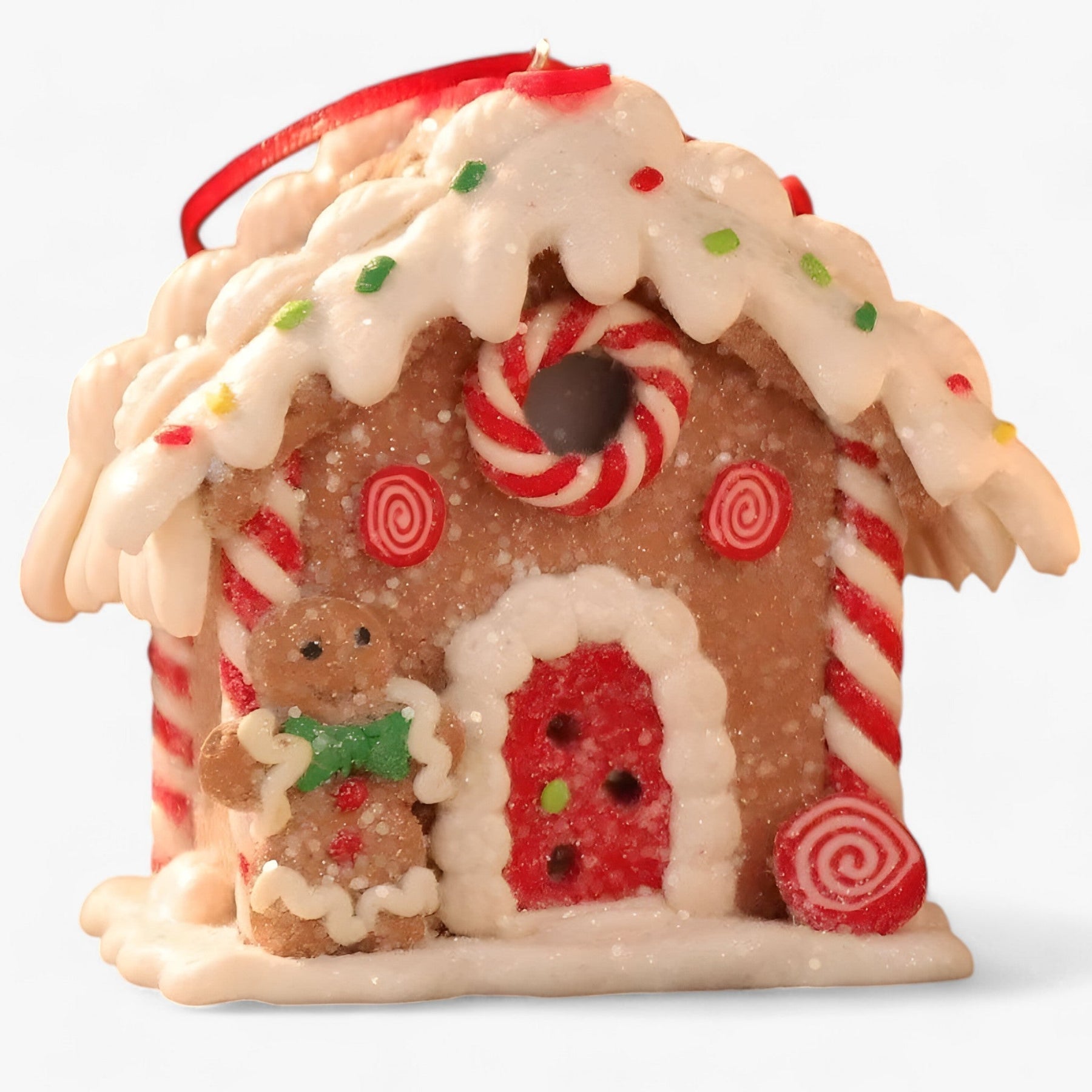 Paysage de Noël en céramique à suspendre