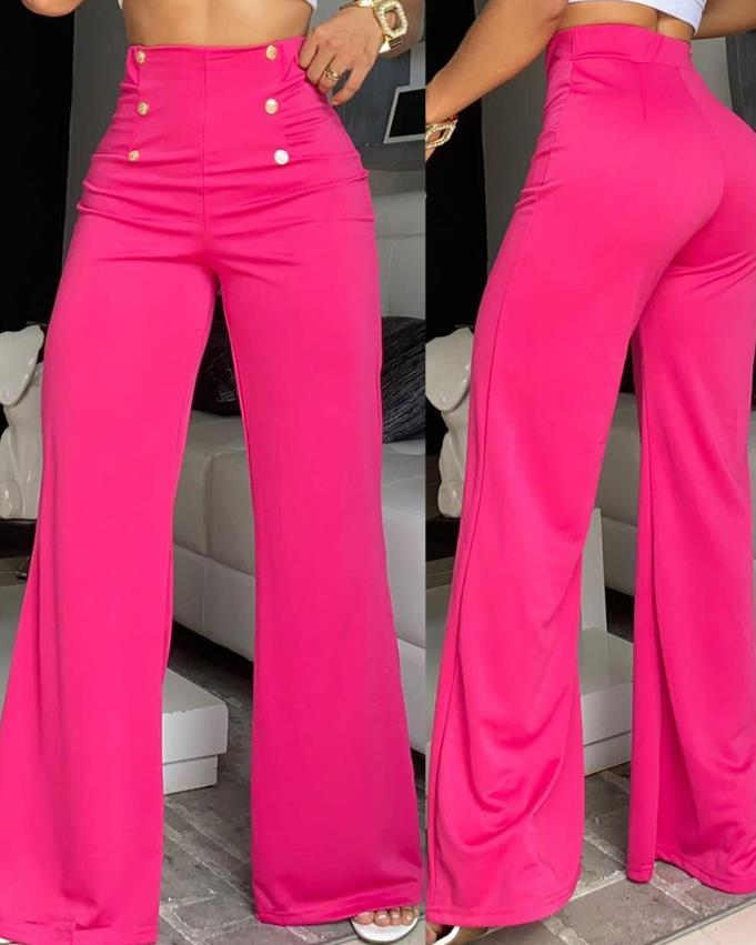 Lorie – Hohe Damenhose mit weitem Bein