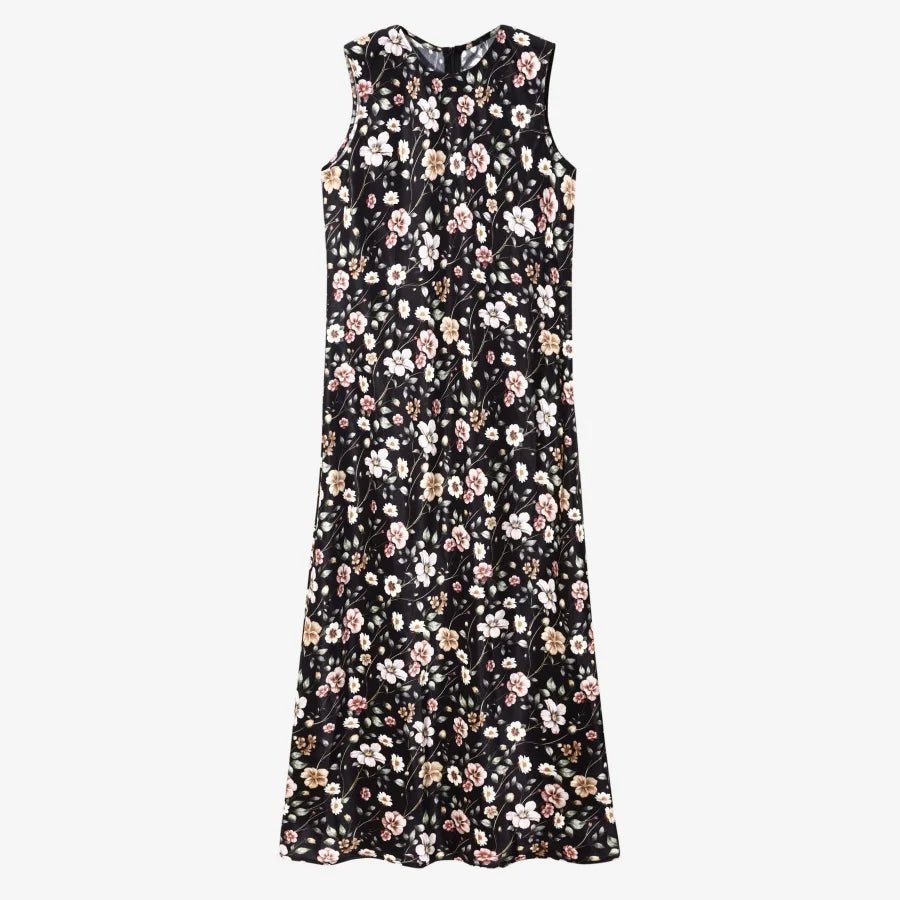 Elegantes Satinkleid - Stricktop-Kombinationsset