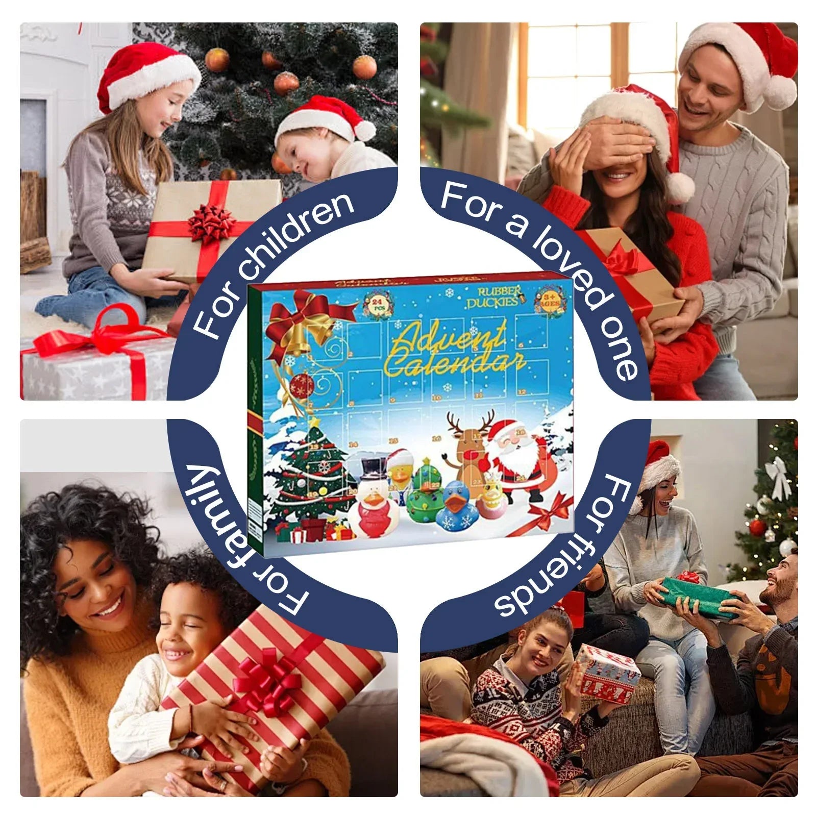 Calendario de Adviento de Patito de Goma Cuenta Regresiva de Navidad