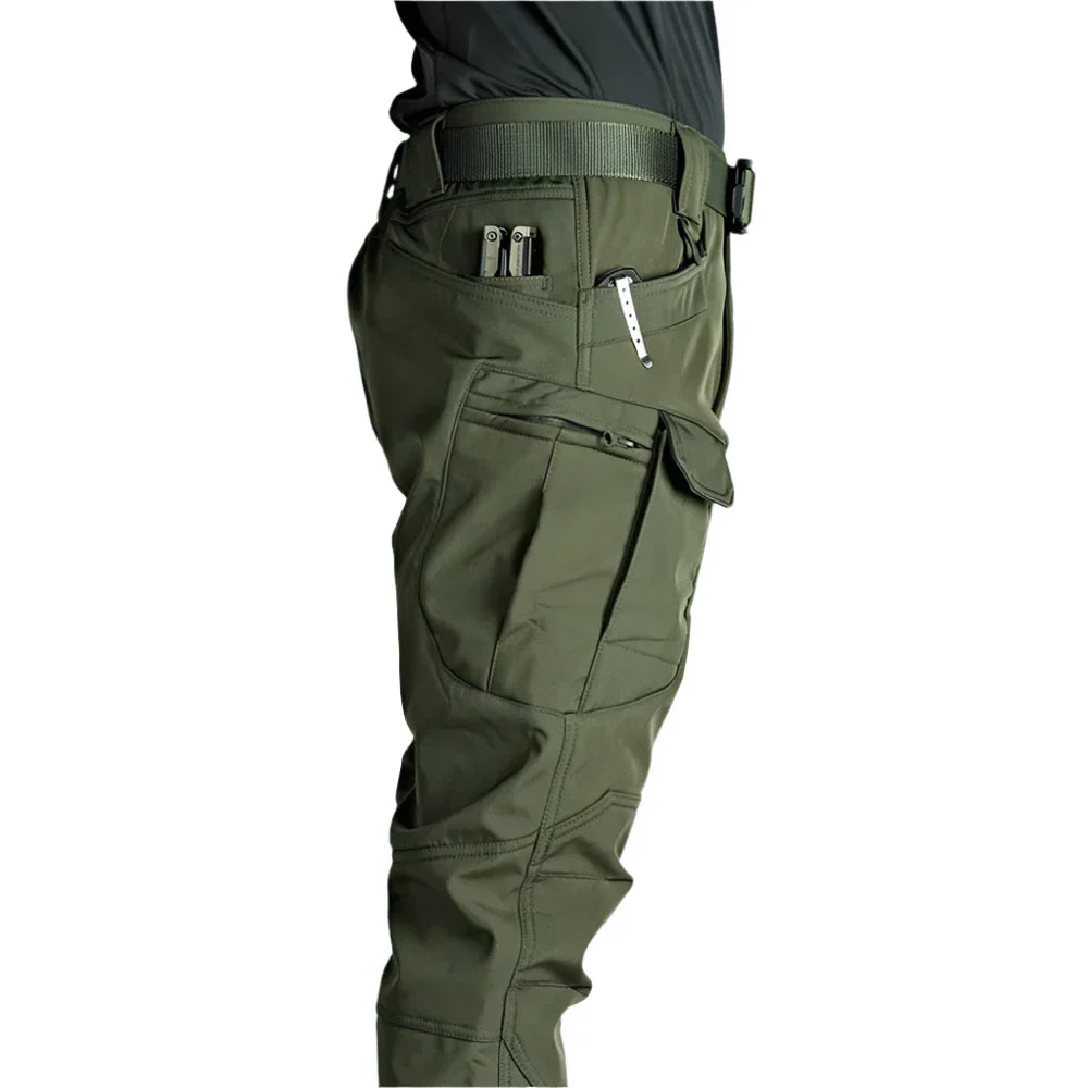 Lukas – Pantalon cargo en polaire pour homme avec jambe droite
