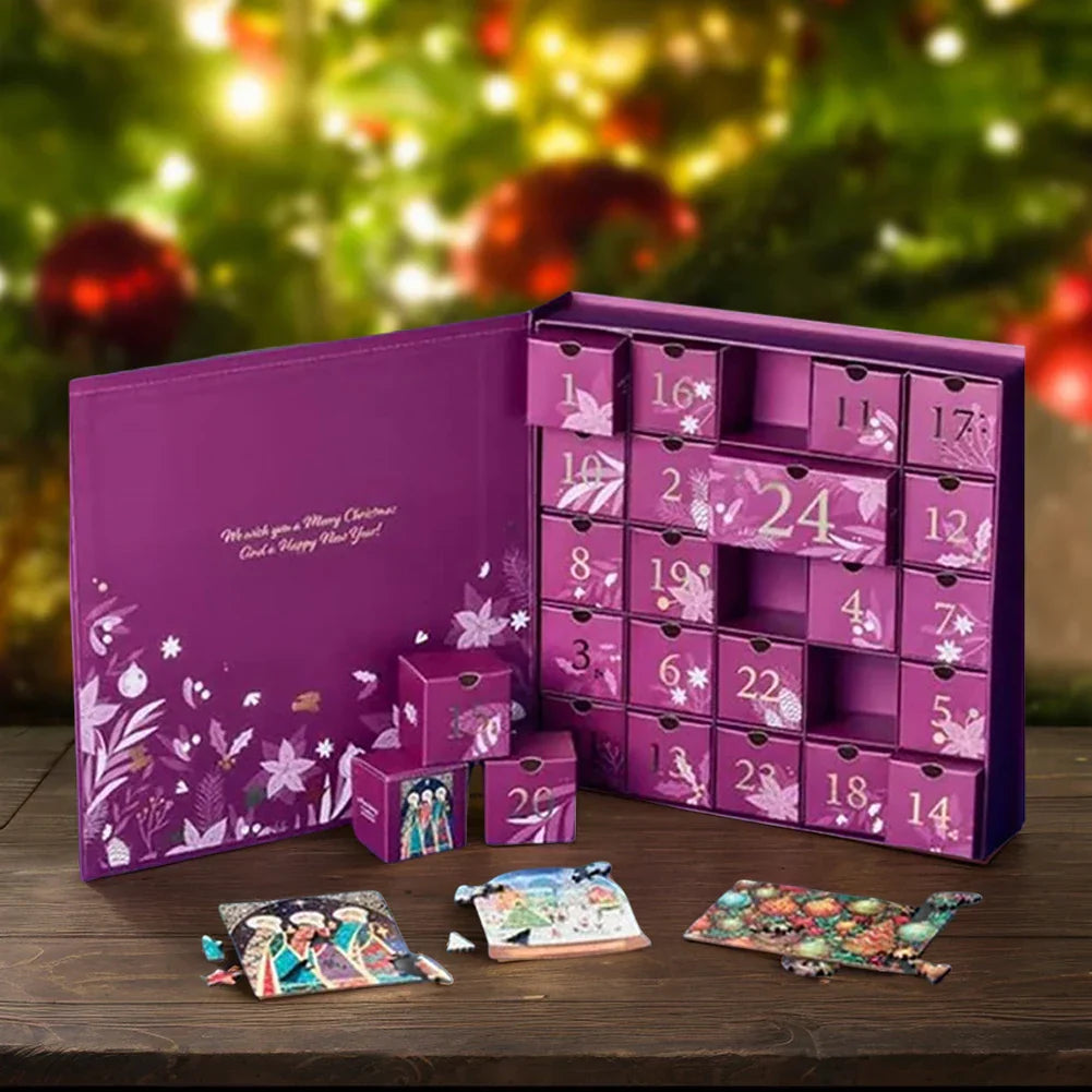 24-tägiger Weihnachts-Puzzle-Adventskalender