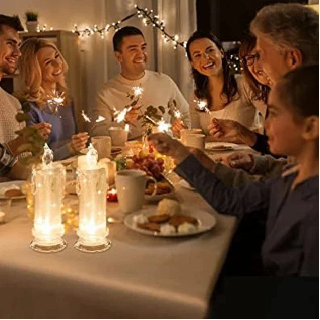 4 unidades de luces LED sin llama