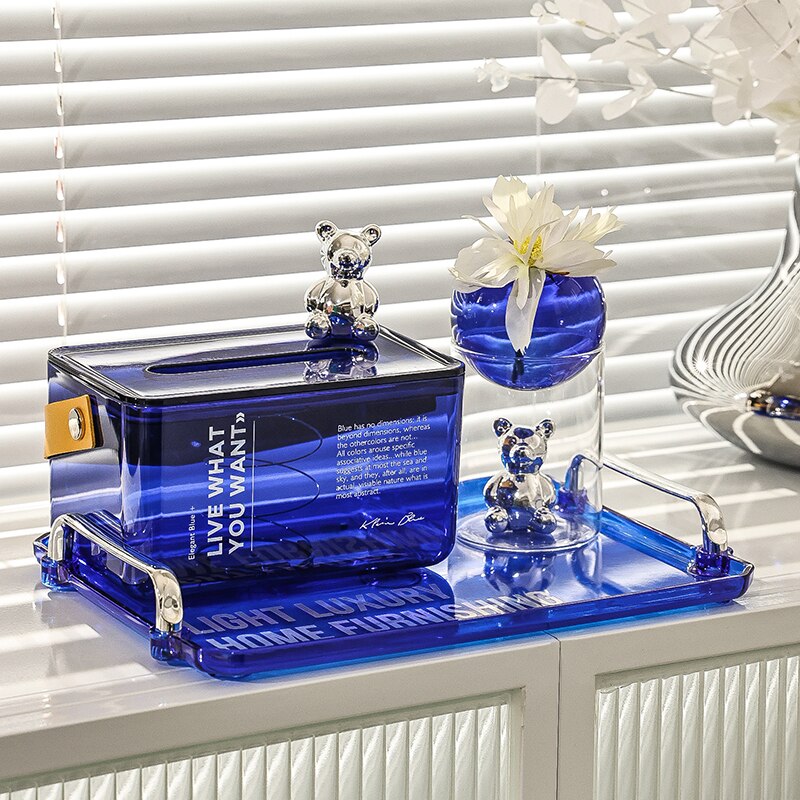 CosmicBear - Jarrón de vidrio elegante con diseño único