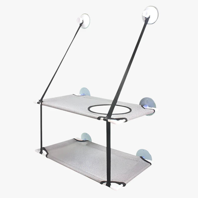 SunnyPaws - Fenster montiertes Katzenbett mit Saugnäpfen