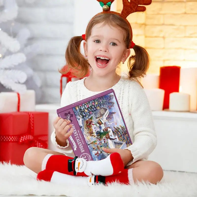 1008-teile Weihnachtsdorf Adventskalender Puzzle