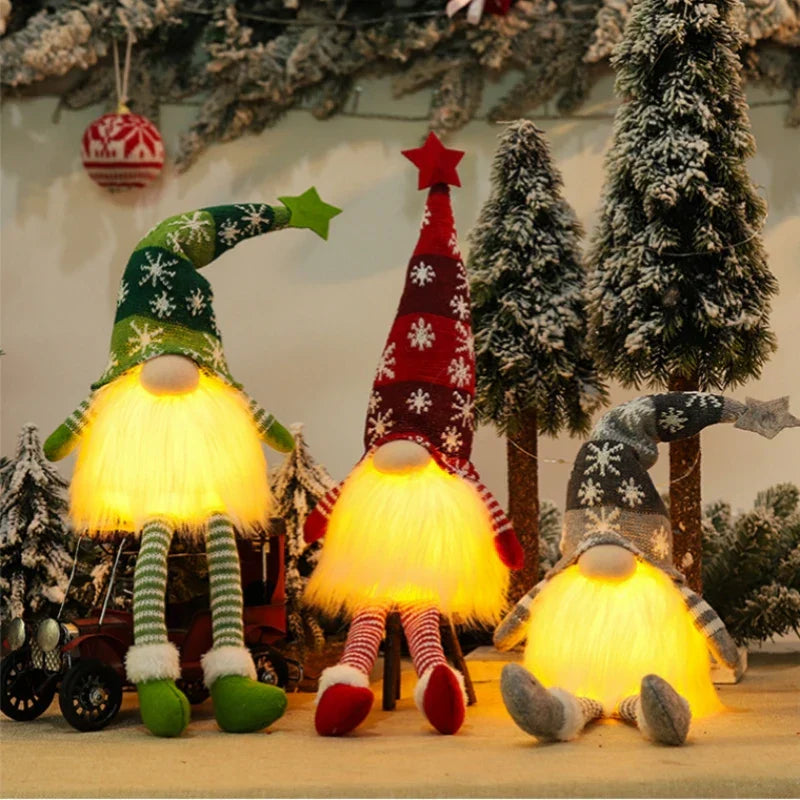 Weihnachtsgnome Gesichtsloser Puppen-Nachtlicht