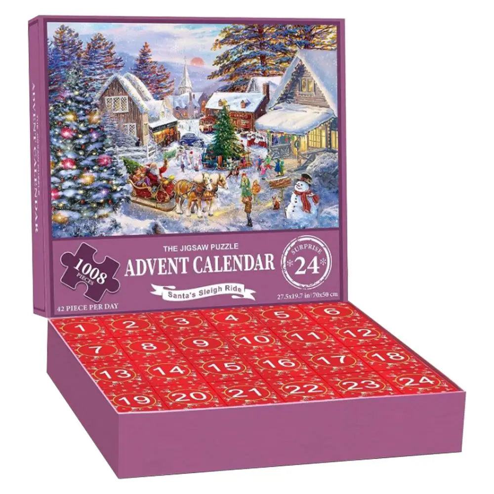 1008-teile Weihnachtsdorf Adventskalender Puzzle