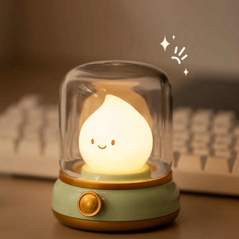 FlameFlicker - Mini wiederaufladbare Tischlampe mit Glüheffekt