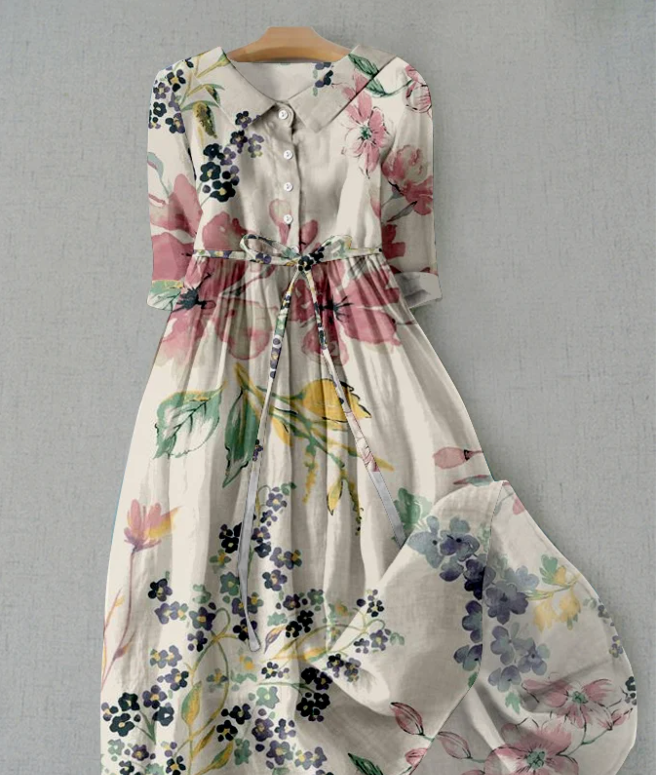 Camma - vestido midi floral de longitud media
