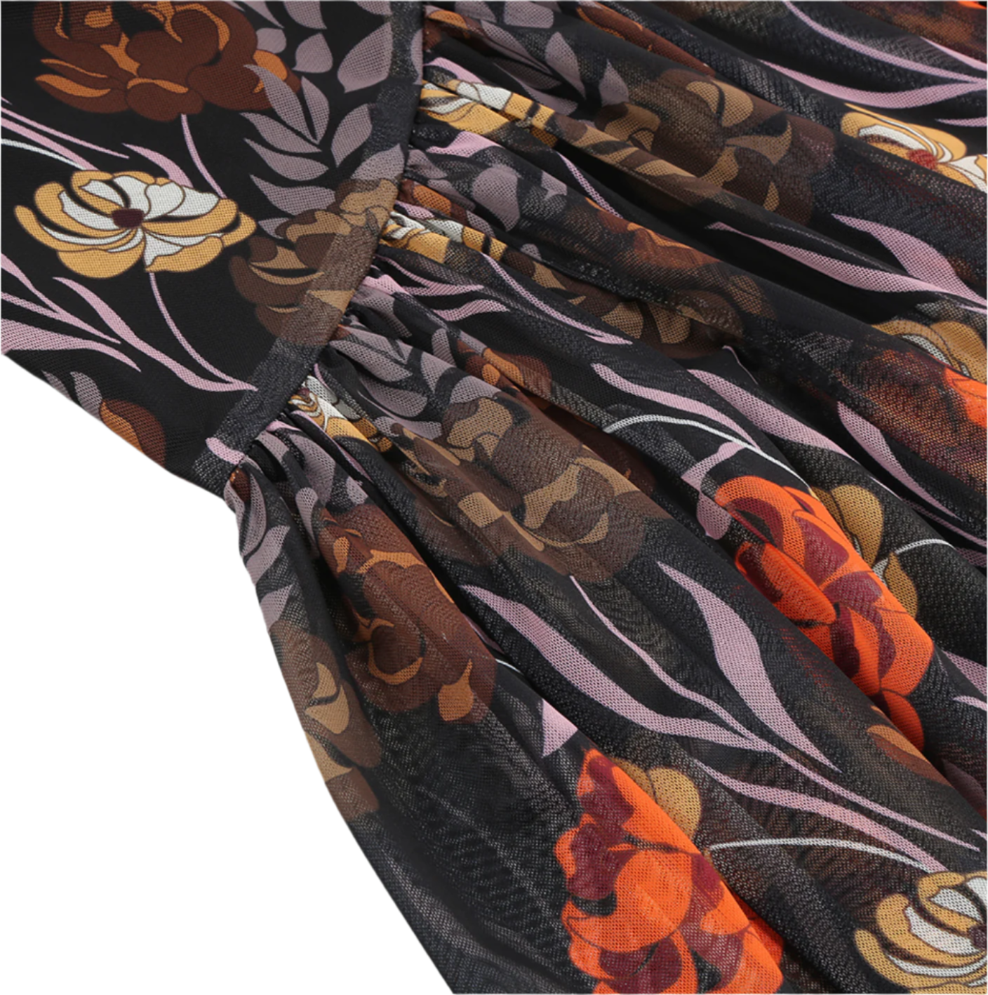 Misha - vestito floreale con scollo a cuore in stile corsetto